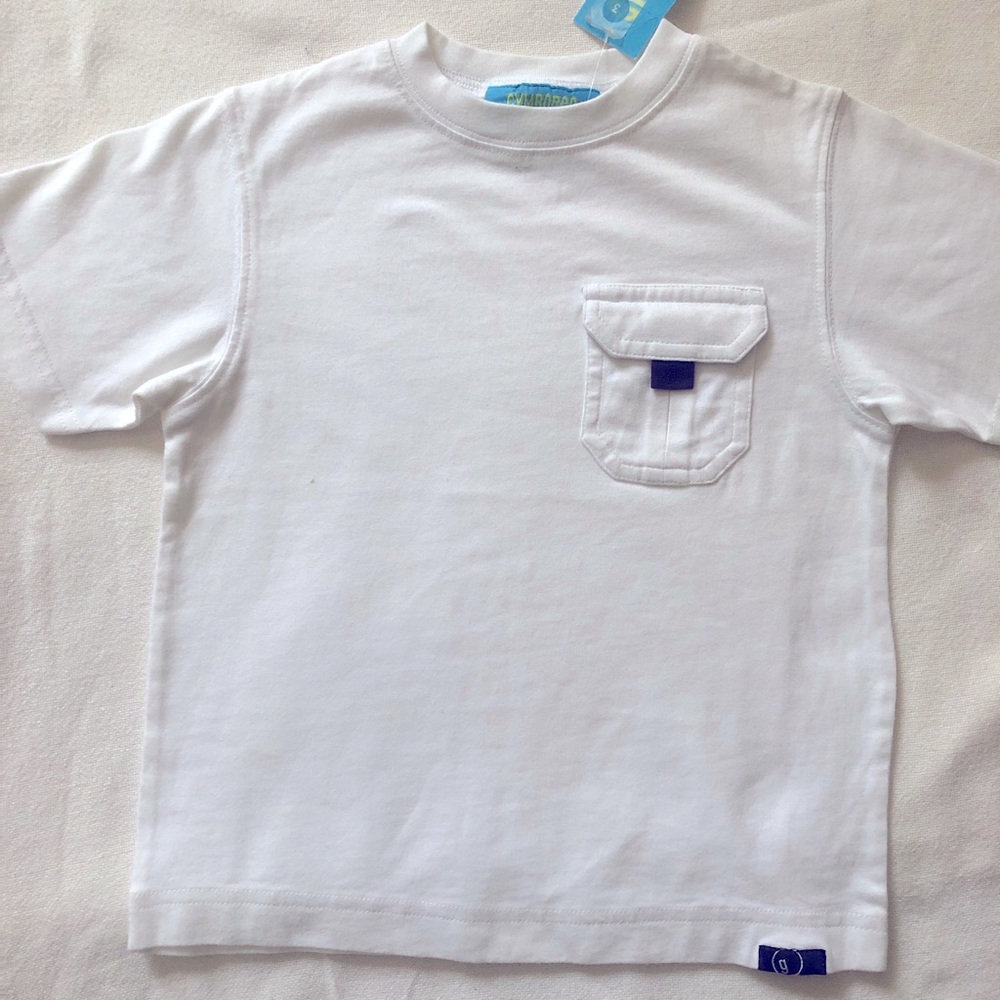 T-shirt boys new sizes 3 Gymboree cotton flap pocket white height 36-39”